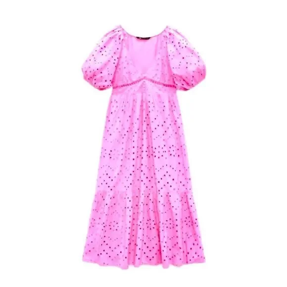 knee length dresses for ladies Zara Blush Pink Dress With Lace Overlay size 2 – Joshy and Bee